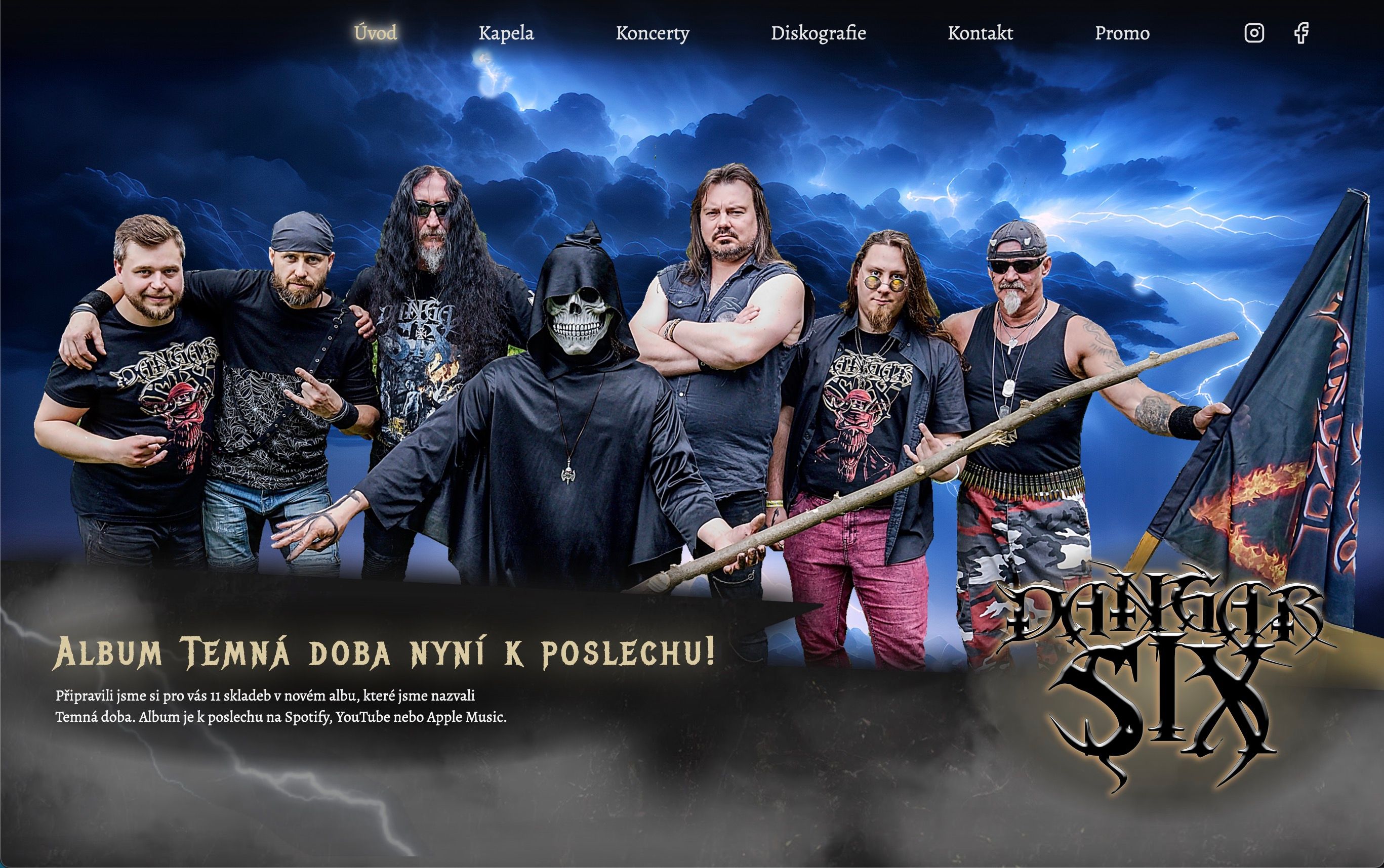 Fotka veřejného webu kapely Dangar Six